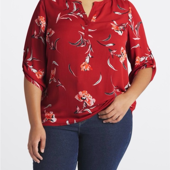 DANIEL RAINN Koda Split Neck Blouse NWT - Picture 3 of 7